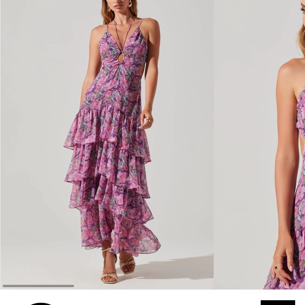 NWT ASTR the Label Aneira Floral Tiered Maxi Dress size medium